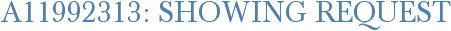 A11992313: Showing Request