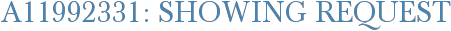 A11992331: Showing Request