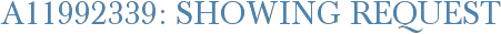 A11992339: Showing Request
