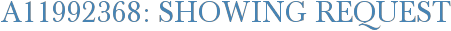 A11992368: Showing Request