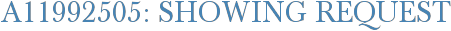 A11992505: Showing Request