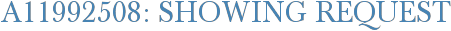 A11992508: Showing Request