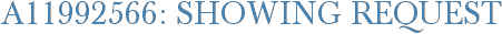 A11992566: Showing Request