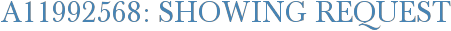 A11992568: Showing Request