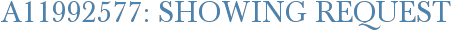 A11992577: Showing Request