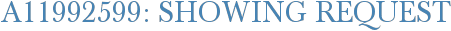 A11992599: Showing Request