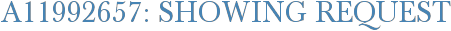 A11992657: Showing Request
