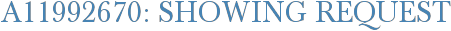 A11992670: Showing Request