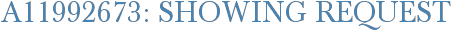 A11992673: Showing Request