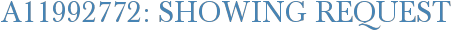 A11992772: Showing Request