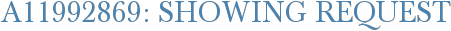 A11992869: Showing Request