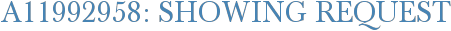 A11992958: Showing Request