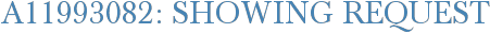 A11993082: Showing Request