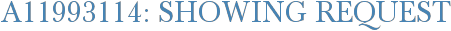 A11993114: Showing Request