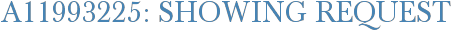 A11993225: Showing Request