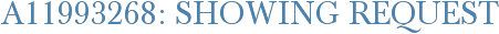 A11993268: Showing Request