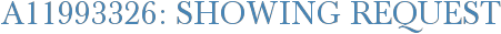 A11993326: Showing Request