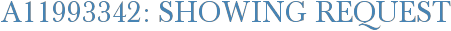 A11993342: Showing Request