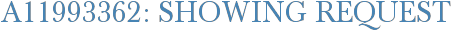 A11993362: Showing Request
