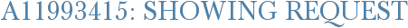 A11993415: Showing Request