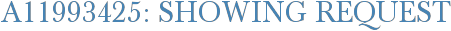 A11993425: Showing Request