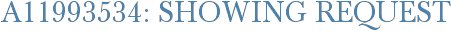 A11993534: Showing Request