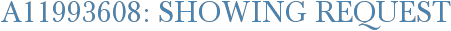 A11993608: Showing Request