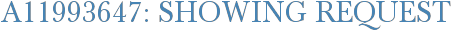 A11993647: Showing Request