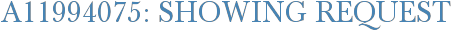 A11994075: Showing Request