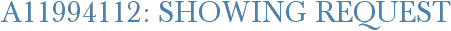 A11994112: Showing Request