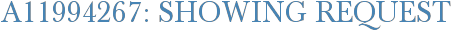 A11994267: Showing Request