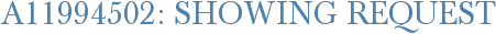 A11994502: Showing Request