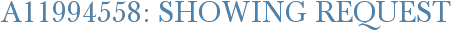 A11994558: Showing Request