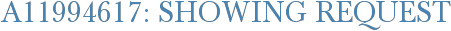A11994617: Showing Request