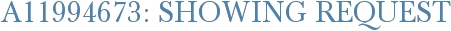 A11994673: Showing Request