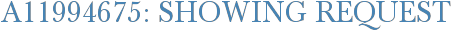 A11994675: Showing Request