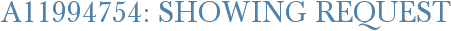 A11994754: Showing Request