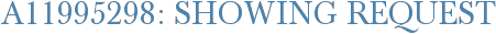 A11995298: Showing Request