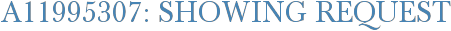 A11995307: Showing Request