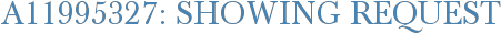 A11995327: Showing Request