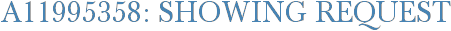 A11995358: Showing Request