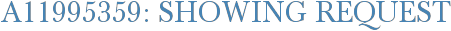 A11995359: Showing Request