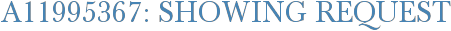 A11995367: Showing Request
