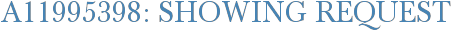A11995398: Showing Request