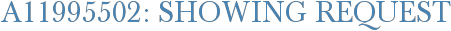 A11995502: Showing Request