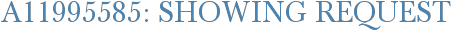 A11995585: Showing Request