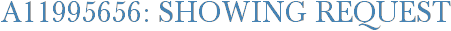 A11995656: Showing Request