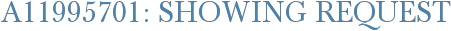 A11995701: Showing Request