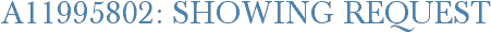 A11995802: Showing Request