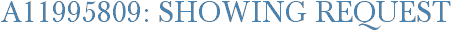 A11995809: Showing Request